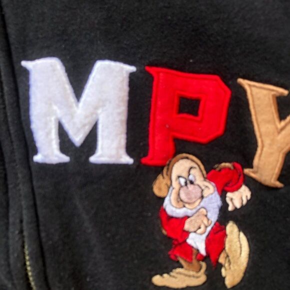 Vintage Walt Disney World Embroidered Snow White Hoodie Sweater Medium Black - Picture 3 of 16